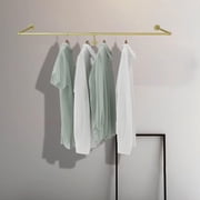 Miumaeov Gold Clothes display rack Iron Industrial Pipe Wall Mounted Clothing Rack Wedding Dress Bridal Garment Rack Stand Stand Decoration Retail Display Closet Organization (StyleB)