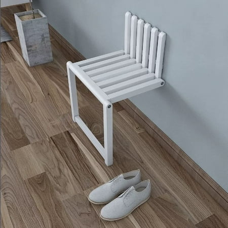 Miumaeov Wall Mounted Folding Chair Shower Seat Bench Folding Shower Bench Seat Solid Wood Bathroom Chair Load 150 kg