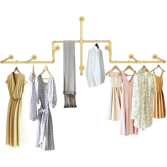 Miumaeov Wall-mounted Clothing Rack Clothes Hanger Cloth Display Rack for Studios Home