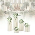 thumbnail image 1 of Miumaeov Wedding Centerpieces Cardboard Vases, Set of 5 Flower Vase Flowers Stand for Party Tables Decorations, Elegant Bulk Weddings Decoration Table Cylinder Centerpiece Stands, 1 of 11