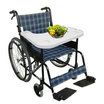 Miumaeov Wheelchair Table Board  with Cup Holder & Hooks Wheelchair Lap Tray For Eating Reading 22.83x20.87in