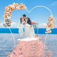 thumbnail image 1 of Miumaeov White Arch Stand Metal Backdrop Stand Heart-Shaped Wedding Arch Stand Balloon Flower Arch Kit Frame for Wedding Birthday Party Background Decoration, 1 of 14