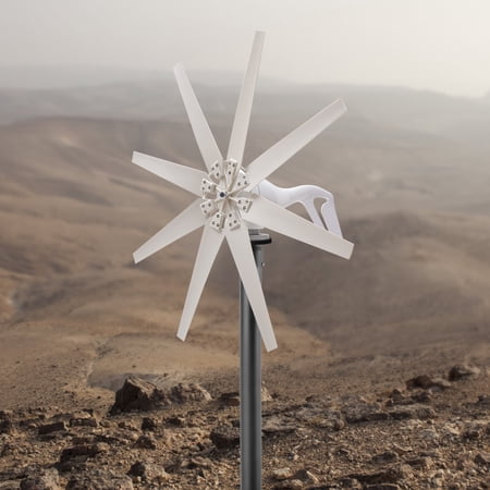 Miumaeov Wind Turbine 600W Wind Generator Kit with 8 Blades Charge Controller Wind Power Generator for Marine DC 12V Hybrid Wind Turbine Generator
