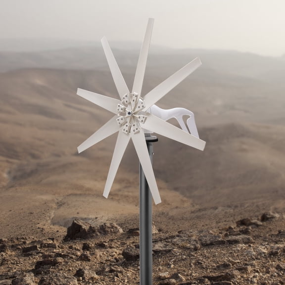 Miumaeov Wind Turbine 600W Wind Generator Kit with 8 Blades Charge Controller Wind Power Generator for Marine DC 12V Hybrid Wind Turbine Generator