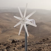 Miumaeov Wind Turbine 600W Wind Generator Kit with 8 Blades Charge Controller Wind Power Generator for Marine DC 12V Hybrid Wind Turbine Generator