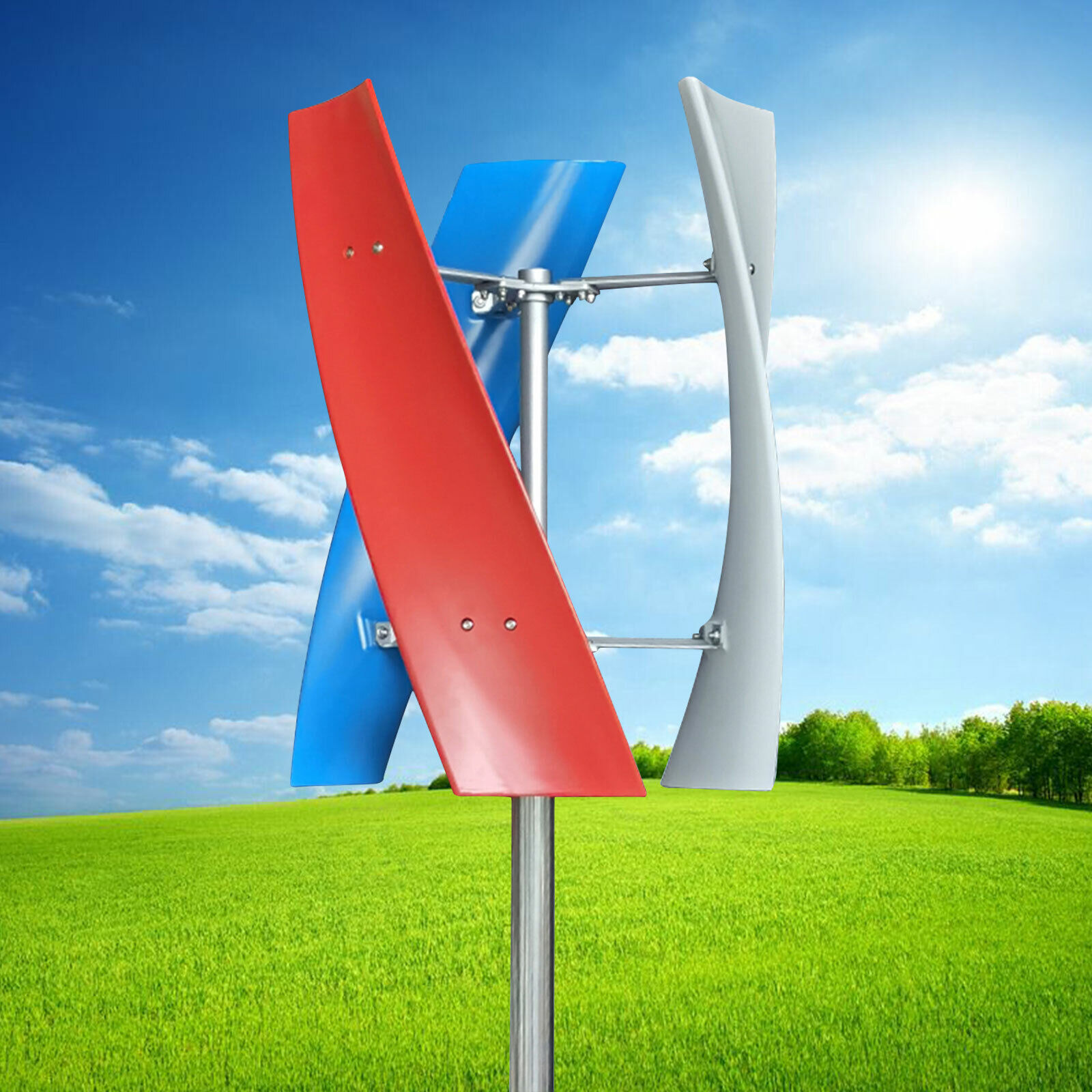 Miumaeov Wind Turbine Generator Kit 12V 3 Blades Portable Vertical ...