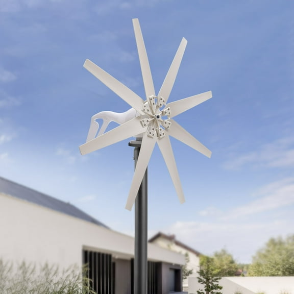 Miumaeov 600W Wind Turbine System, 8 Blades, Nylon Fiber, 12V, 8.2kg