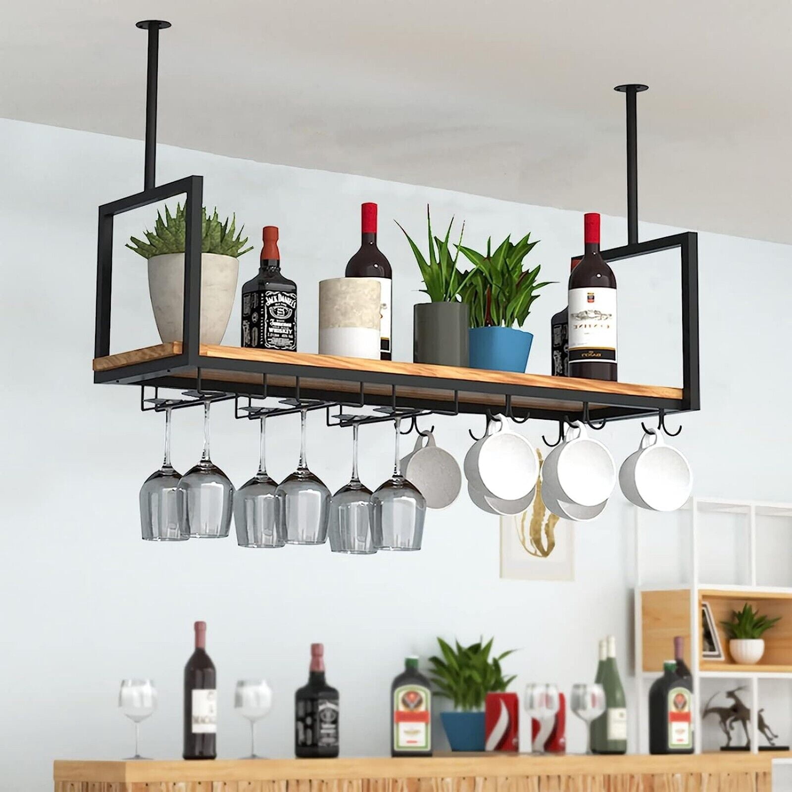 Bar Glassware Rack Miumaeov Wine Glass Rack 31.5 x 11.8