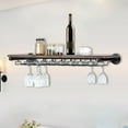thumbnail image 1 of Miumaeov Wine Rack with Glass Holder Industrial Floating ​Shelf Bar, 1 of 16