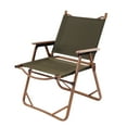 thumbnail image 1 of Miumaeov Wood Outdoor Camping Portable and Flexible Folding Chair, Military Green, 1 of 9