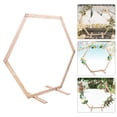 thumbnail image 1 of Miumaeov Wooden Wedding Arch, Retro Wedding Backdrop Stand for Wedding Ceremony, Wood Arch for Indoor and Outdoor (Hexagon), 1 of 6