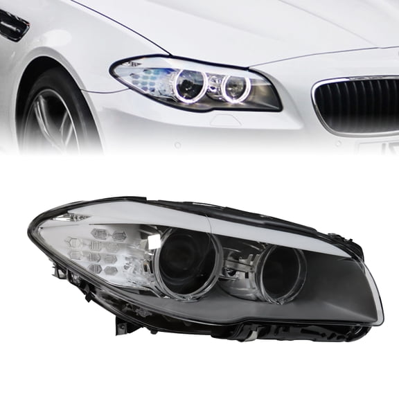Miumaeov Xenon HID Headlamp Assembly for BMW 5 Series F10 550i 528i 2011-2013 OE Style Projector Factory Headlamp Passenger Side
