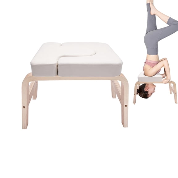 Miumaeov Yoga Headstand Bench for Beginners, Inversion Chair with Comfort Cushion, 440 Lbs Capacity Headstand Stool, Handstand Trainer