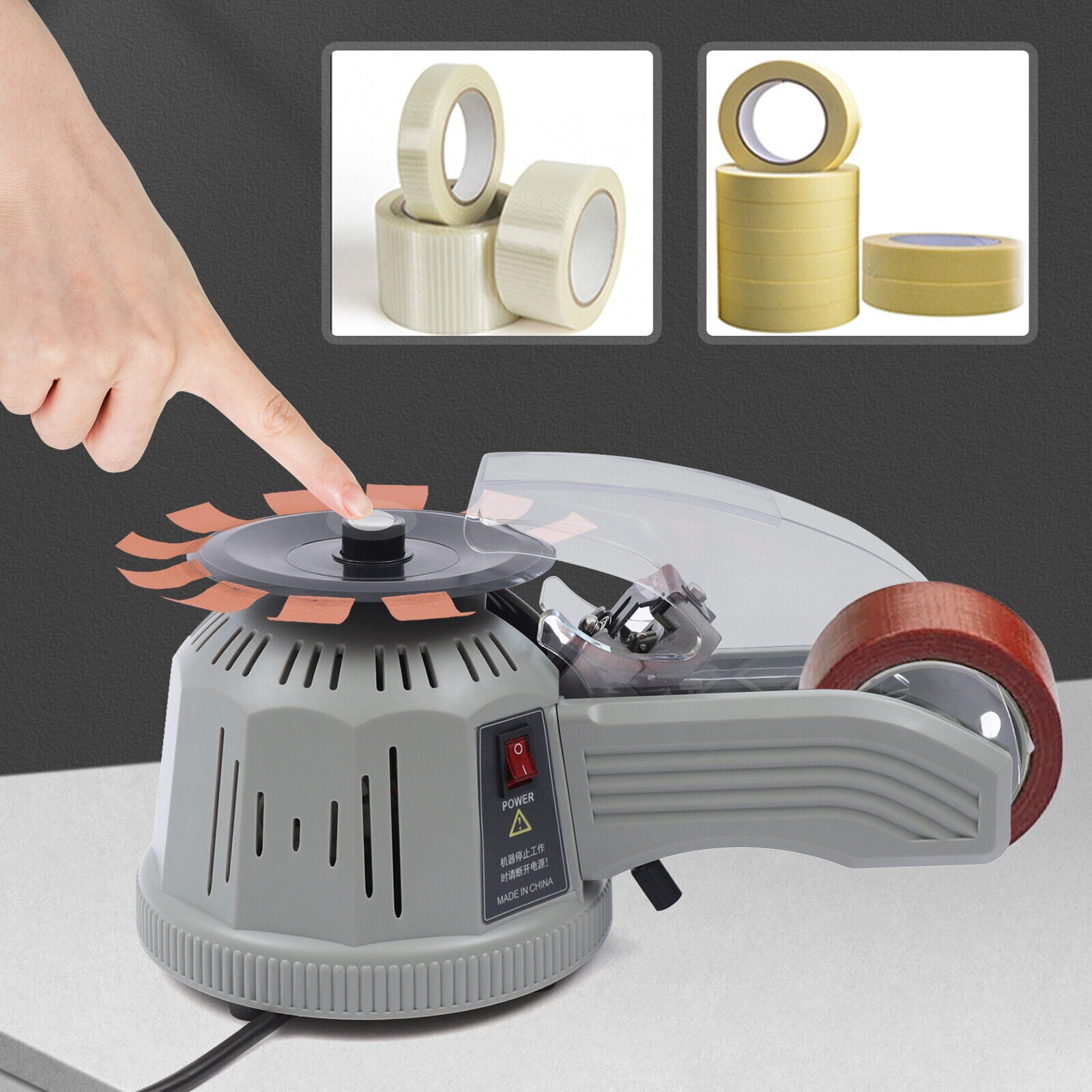 Miumaeov Zcut-2 Electric Tape Dispenser 25W Automatic Tape C-u-t-t-ing Machine for C-u-t-t-ing Scotch Tape Double-Sided Tape High Temperature Tape 110V