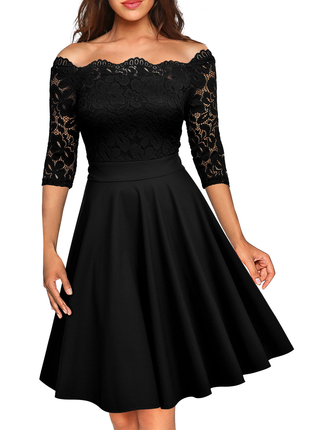 Miusol Women s Business Retro Ruffles Slim Cocktail Pencil Dress Size XL Walmart