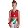 thumbnail image 1 of Miutii Christmas Gymnastic Leotards for Girls Athletic Dancewear Sleeveless Leotard with Hat and Headband Set Red 4, 1 of 5