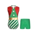 thumbnail image 1 of Miutii Girls Christmas Leotards with Shorts Gymnastics Performance Dance Party Outfits Holiday Festive Suit Green 12, 1 of 5