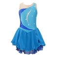 thumbnail image 1 of Miutii Girls Gymnastics Leotard Shiny Rhinestone Performance Dancewear Figure Ice Skating Dress Dancing Outfits Light Blue 12, 1 of 7