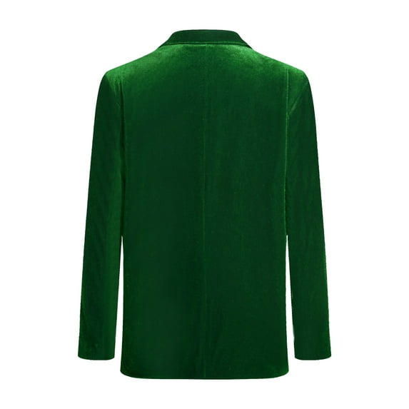 Miutii Kids Boys Velvet Gentleman Blazer One Button Dressy Suit Jacket Causal Party Formal Tuxedo Dark Green 4