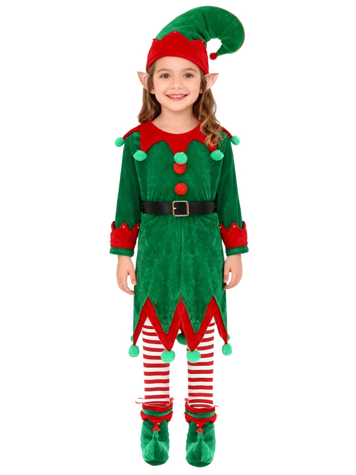 Miutii Kids Christmas Santa Helper Elf Deluxe Set Xmas Party Stage ...