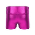 thumbnail image 1 of Miutii Kids Girl High Waisted Booty Shorts Rave Dance Hot Pants Gymnastics Yoga Sports Workout Swimsuit Activewear Rose 6, 1 of 5