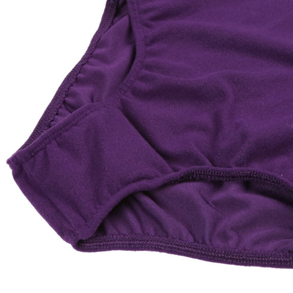 Miutii Kids Girls Athletic Leotard One Piece Ballet Dance Camisole Fitness Unitard Gymnastics Dark Purple 3
