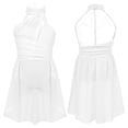 thumbnail image 1 of Miutii Kids Girls Ballet Leotard Dancewear Dress Gymnastics Lyrical Contemporary Performance Dress Ivory 10, 1 of 8