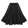 thumbnail image 1 of Miutii Kids Girls Ballroom Flamenco Dance Skirt Satin Swing Latin Salsa Belly Cha Cha Dance Skirts Black 3-4, 1 of 5
