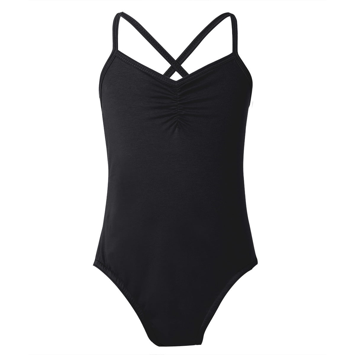 Balera Girls Dance Leotard Biketard - Open Back Crisscross Straps, 4-Way Stretch For Gymnastics & Acro