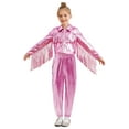 thumbnail image 1 of Miutii Kids Girls Jazz Hip Hop Dance Outfits 2-Piece Long Sleeve Metallic Tassel Jacket and Shiny Pants Set Pink 6, 1 of 5