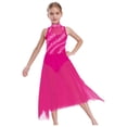 thumbnail image 1 of Miutii Kids Girls Lyrical Ballet Dance Dress Shiny Contemporary Dance Dress Sleeveless Ice Skating Dress for Practice Hot Pink 10, 1 of 5