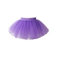 thumbnail image 1 of Miutii Girls 4 Layers Ballet Dance Tutu Skirts Toddler Baby Tulle Birthday Party Fancy Dress up Princess Outfits Purple 6-11, 1 of 7