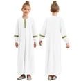 thumbnail image 1 of Miutii Kids Girls Prayer Muslim Islamic Dress Church Robe Long Sleeve Abaya Praise Dance Dress White 16, 1 of 6