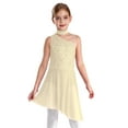 thumbnail image 1 of Miutii Kids Girls Sleeveless Lyrical Modern Contemporary Dance Dress Ballet Skirted Leotard Figure Skating Dress Dancewear Beige 8, 1 of 5