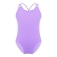 thumbnail image 1 of Miutii Kids Girls Team Basic Camisole Ballet Dance Gymnastic Leotard Criss Cross Back Bodysuit Lavender S, 1 of 7