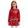thumbnail image 1 of Miutii Kids Girls Two Piece Modern Jazz Dancewear Sequins Latin Dance Skirts Outfits Hip Hop Performance Clothes Set Red 12, 1 of 6