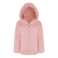 thumbnail image 1 of Miutii Little Big Girls Autumn Winter Warm Coat Clothes Hooded Faux Fur Fleece Jacket Cotton Thick Outwear Casual Wear Pink 8, 1 of 7