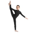 thumbnail image 1 of Miutii Long Sleeve Ballet Dance Unitards for Kids Girls Turtleneck Full Body Jumpsuit Bodysuit Gymnastics Leotards Black 5-6, 1 of 7