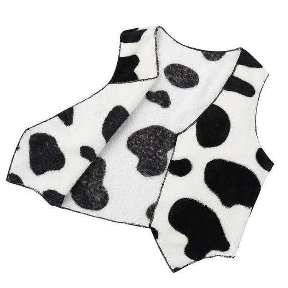Miutii Unisex Kids Open Front Cowgirl Cowboy Waistcoat Sleeveless Flannel Cardigan Vest Jacket Black&White 5