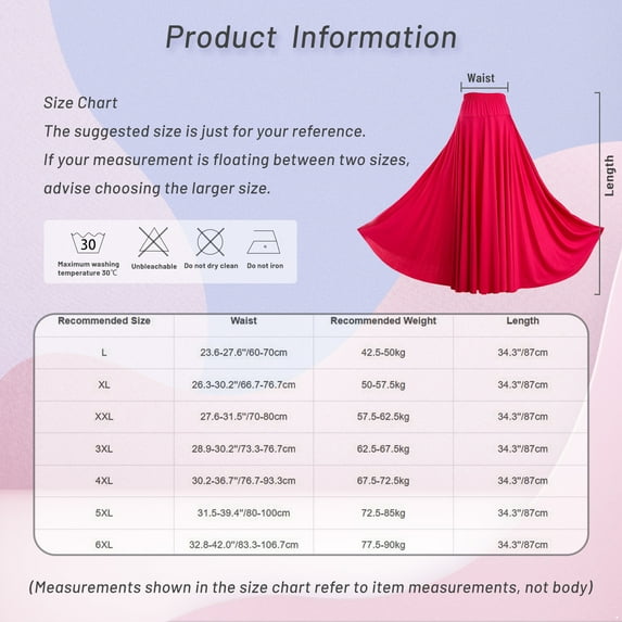 Miutii Women Long Full Skirts Solid Color Pleated Skirts High Waist Dance Skirts for Stage Black XXL