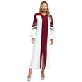 thumbnail image 1 of Miutii Women Long Sleeve Front Zip Clergy Robe Choir Robes Pulpit Pastor Robe Liturgical Vestment Burgundy S, 1 of 7