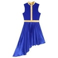thumbnail image 1 of Miutii Women Metallic Shiny Praise Dance Dresses Liturgical Dance Overlays Tunics Irregular Lyrical Royal Blue XXL, 1 of 8