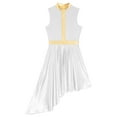 thumbnail image 1 of Miutii Women Metallic Shiny Praise Dance Dresses Liturgical Dance Overlays Tunics Irregular Lyrical White XL, 1 of 8