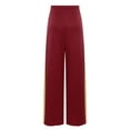 thumbnail image 1 of Miutii Women Praise Dance Palazzo Pants Loose Metallic Church Worship Costume Lyrical Spiritual Burgundy XXL, 1 of 9