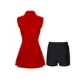 thumbnail image 1 of Miutii Women's Tennis Dress with Built-in Shorts Sleeveless Zipper Exercise Dress Athletic Golf Red XXL, 1 of 9