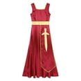 thumbnail image 1 of Miutii Women's Worship Dance Overlay Tunic Shiny Metallic Sleeveless Praise Dance Dress Burgundy XXL, 1 of 6