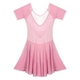 thumbnail image 1 of Miutii Womens Ballet Dance Dress Sheer Mesh Skirted Leotard Gymnastics Bodysuits Ballerina Outfit Pink M, 1 of 8