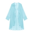 thumbnail image 1 of Miutii Womens Long Flower Cardigan Casual Draped Open Front Chiffon Cascade Cardigan Duster Light Blue M, 1 of 4