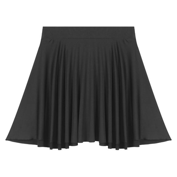 Miutii Womens Ruffled Mini Skirt Casual Elastic Waistband Flared Tennis Skirts Homewear Sportwear Black One Size