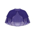 thumbnail image 1 of Miutii Womens Soft Chiffon Shawl Wraps Shrug for Evening Dress Ruffle 2-Layer Wedding Cape Bolero Purple One Size, 1 of 5